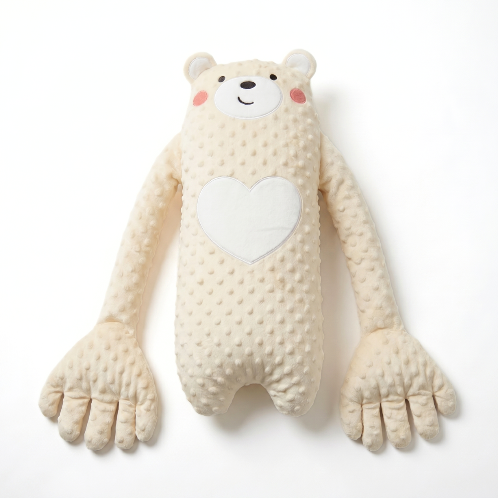CuddleNest | Peluche Compagno di Sonno Morbido con Braccia Lunghe | Comfort Rilassante per Bambini 0