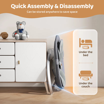 Culla Elettrica per Bambini | Altalena con Bluetooth e 5 Angoli di Oscillazione | Sicurezza e Comfort per Neonati 2