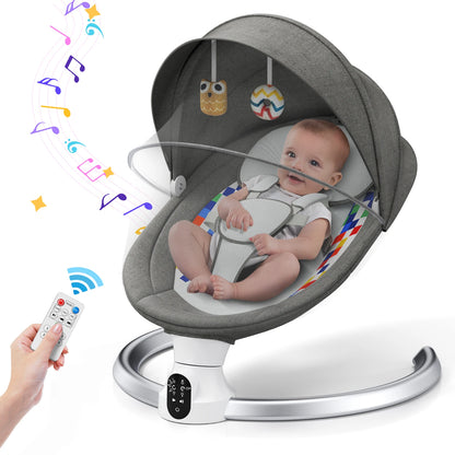 Culla Elettrica per Bambini | Altalena con Bluetooth e 5 Angoli di Oscillazione | Sicurezza e Comfort per Neonati 9