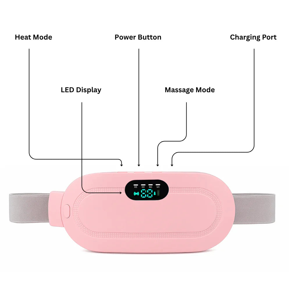 Cuscinetto Termico Mestruale Senza Fili con Vibrazione e 3 Livelli di Calore - Comfort e Libertà di Movimento per Rilassamento Totale 6