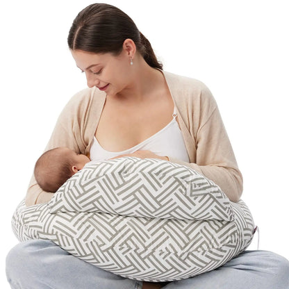 Cuscino Allattamento Ergonomico con Supporto Regolabile in Cotone per Comfort e Sicurezza durante l'Allattamento 1