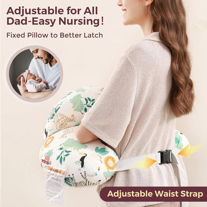 Cuscino Allattamento Ergonomico con Supporto Regolabile in Cotone per Comfort e Sicurezza durante l'Allattamento 3