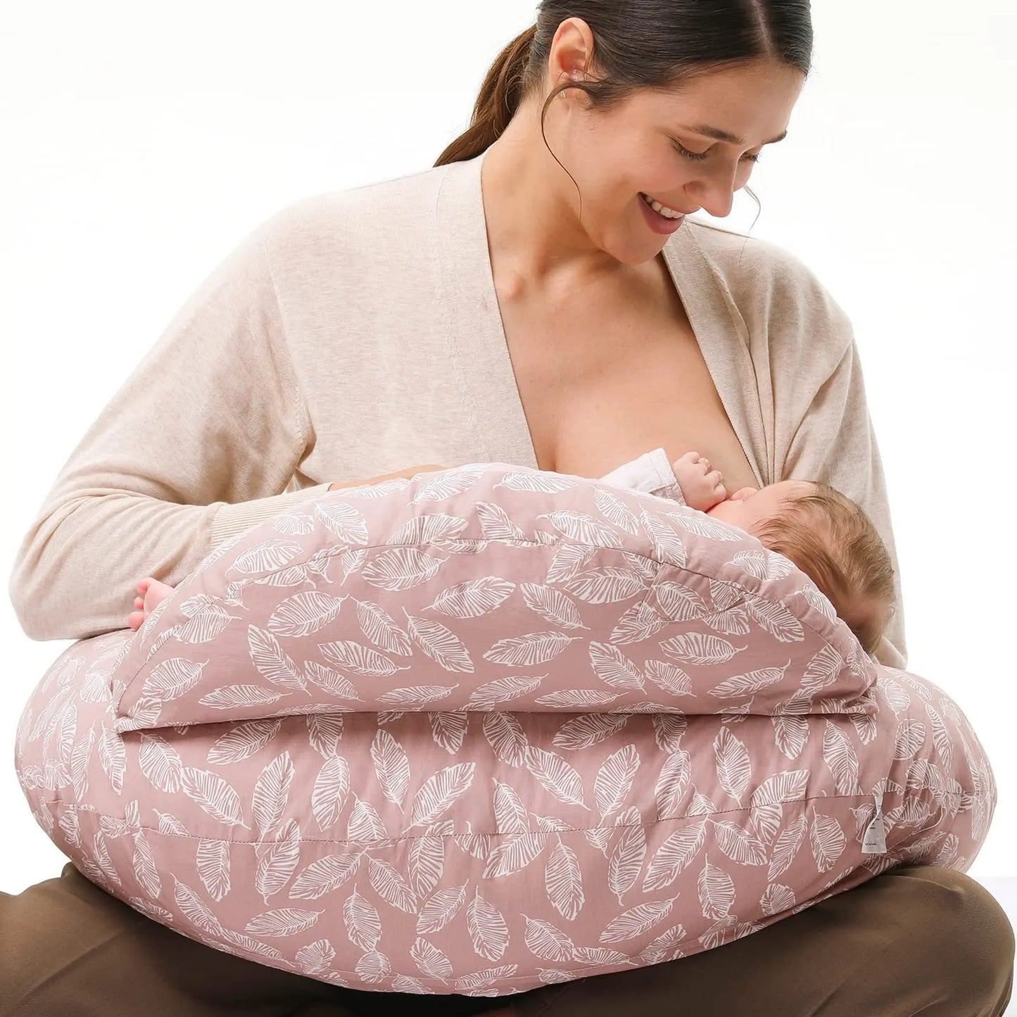 Cuscino Allattamento Ergonomico con Supporto Regolabile in Cotone per Comfort e Sicurezza durante l'Allattamento 7