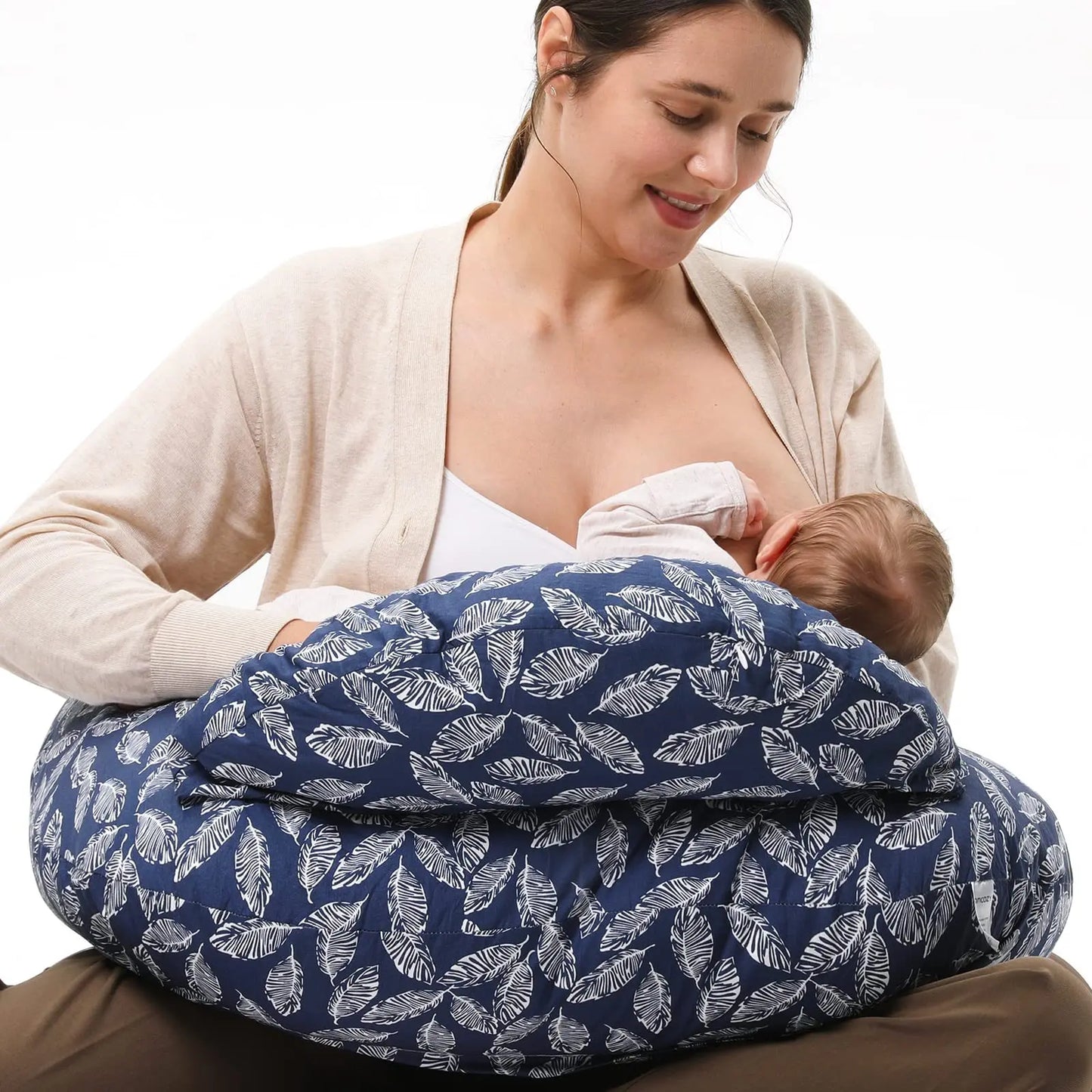 Cuscino Allattamento Ergonomico con Supporto Regolabile in Cotone per Comfort e Sicurezza durante l'Allattamento 9