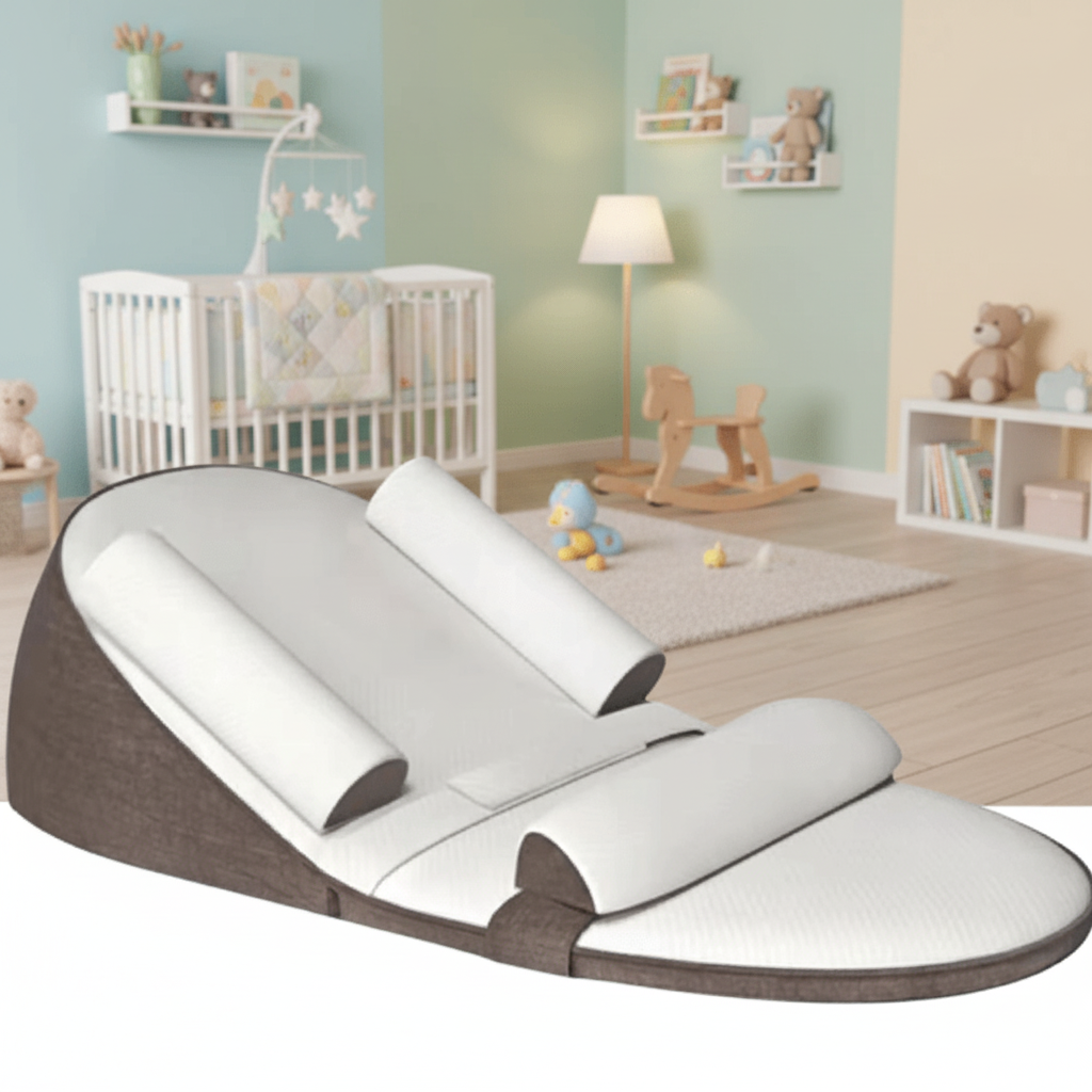 Cuscino Antireflusso Neonato Ergonomico con Inclinazione per Sonno Sicuro e Confortevole 1