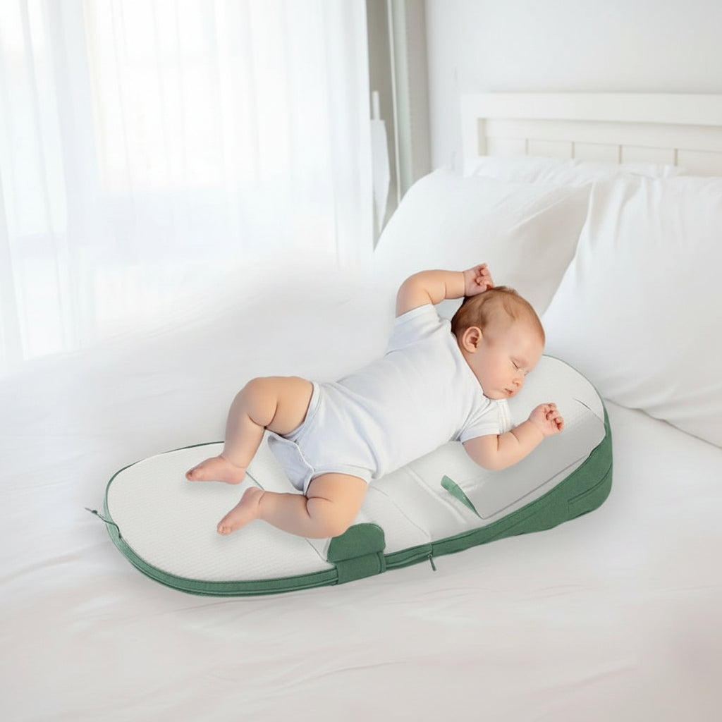 Cuscino Antireflusso Neonato Ergonomico con Inclinazione per Sonno Sicuro e Confortevole 2