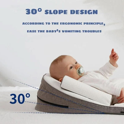 Cuscino Antireflusso Neonato Ergonomico con Inclinazione per Sonno Sicuro e Confortevole 3