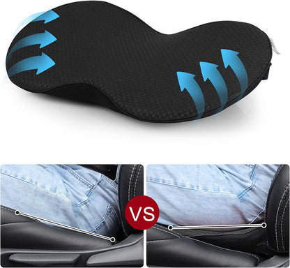Ergonomic Car Cushion | Lumbar Pillow with Memory Foam for Comfort and Support Ideal for Short Drivers