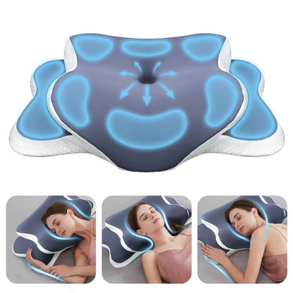 Cuscino Butterfly | Cuscino Cervicale in Memory Foam con Design Ergonomico | Supporto Personalizzato per Alleviare il Dolore al Collo 2