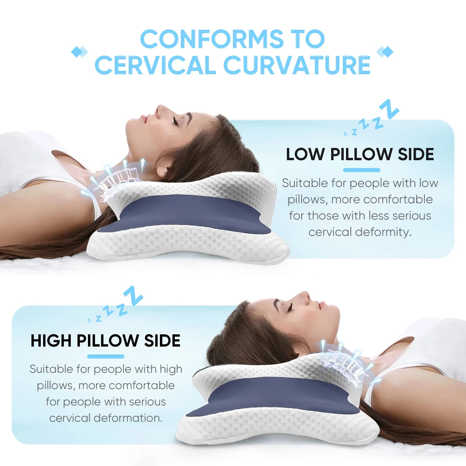 Cuscino Butterfly | Cuscino Cervicale in Memory Foam con Design Ergonomico | Supporto Personalizzato per Alleviare il Dolore al Collo 5