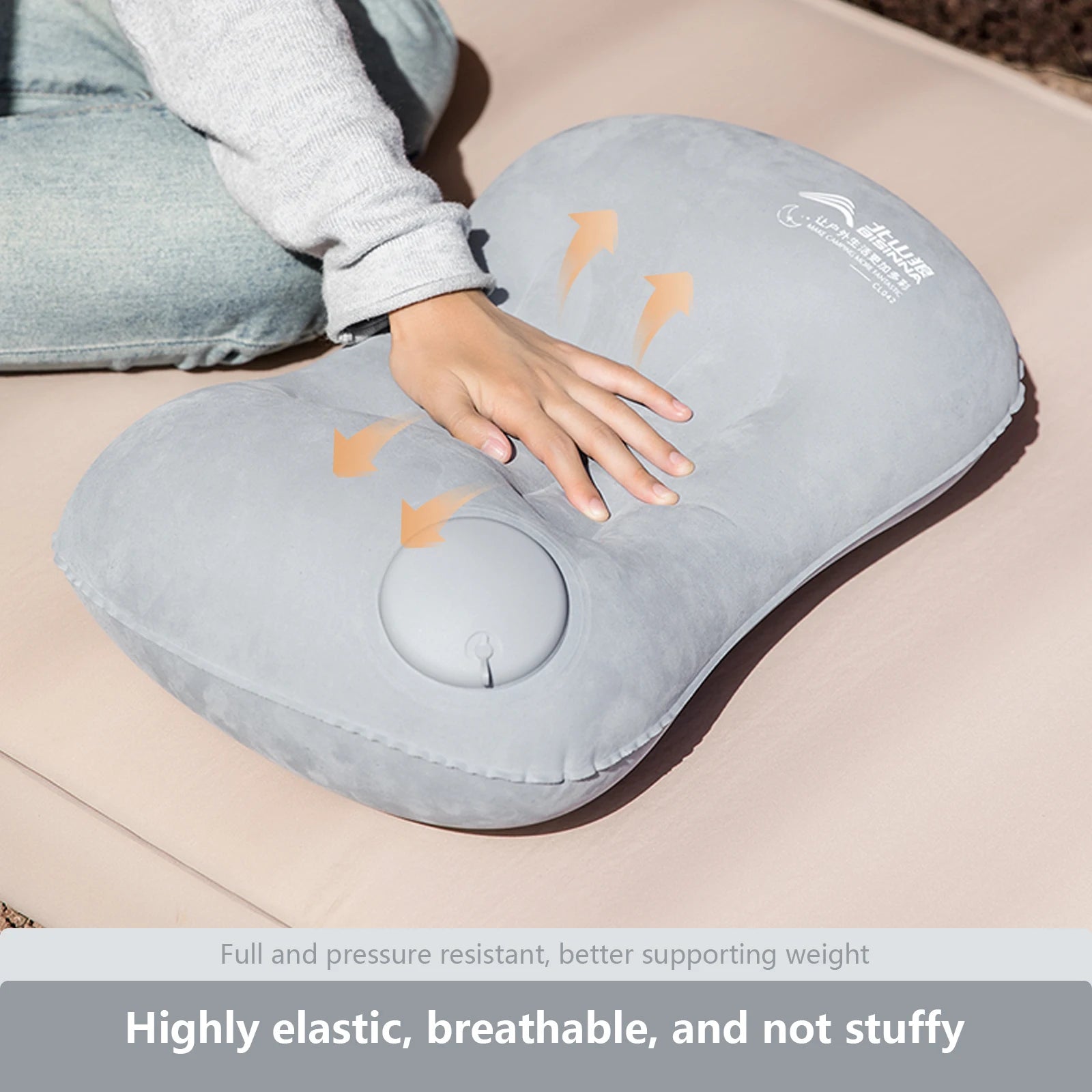 Cuscino Campeggio Gonfiabile con Pompa Integrata | Leggero e Compatto per Comfort Ottimale in Viaggio 3