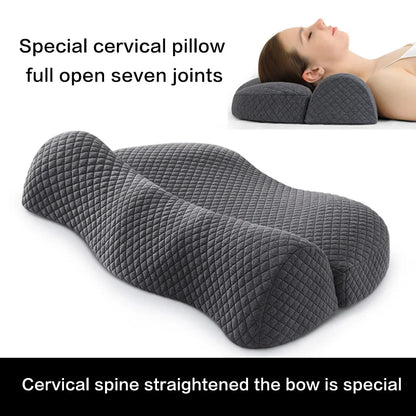 Cuscino Cervicale Ergonomico | Cuscino Memory Foam con Design Sagomato | Supporto Ideale per Dormire di Fianco 0