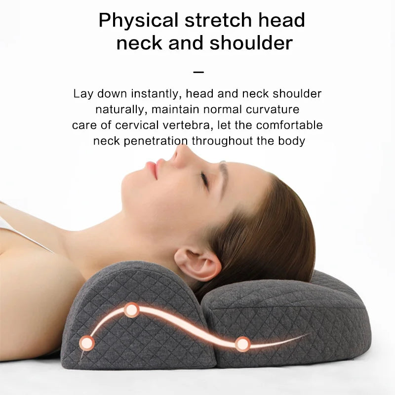 Cuscino Cervicale Ergonomico | Cuscino Memory Foam con Design Sagomato | Supporto Ideale per Dormire di Fianco 1