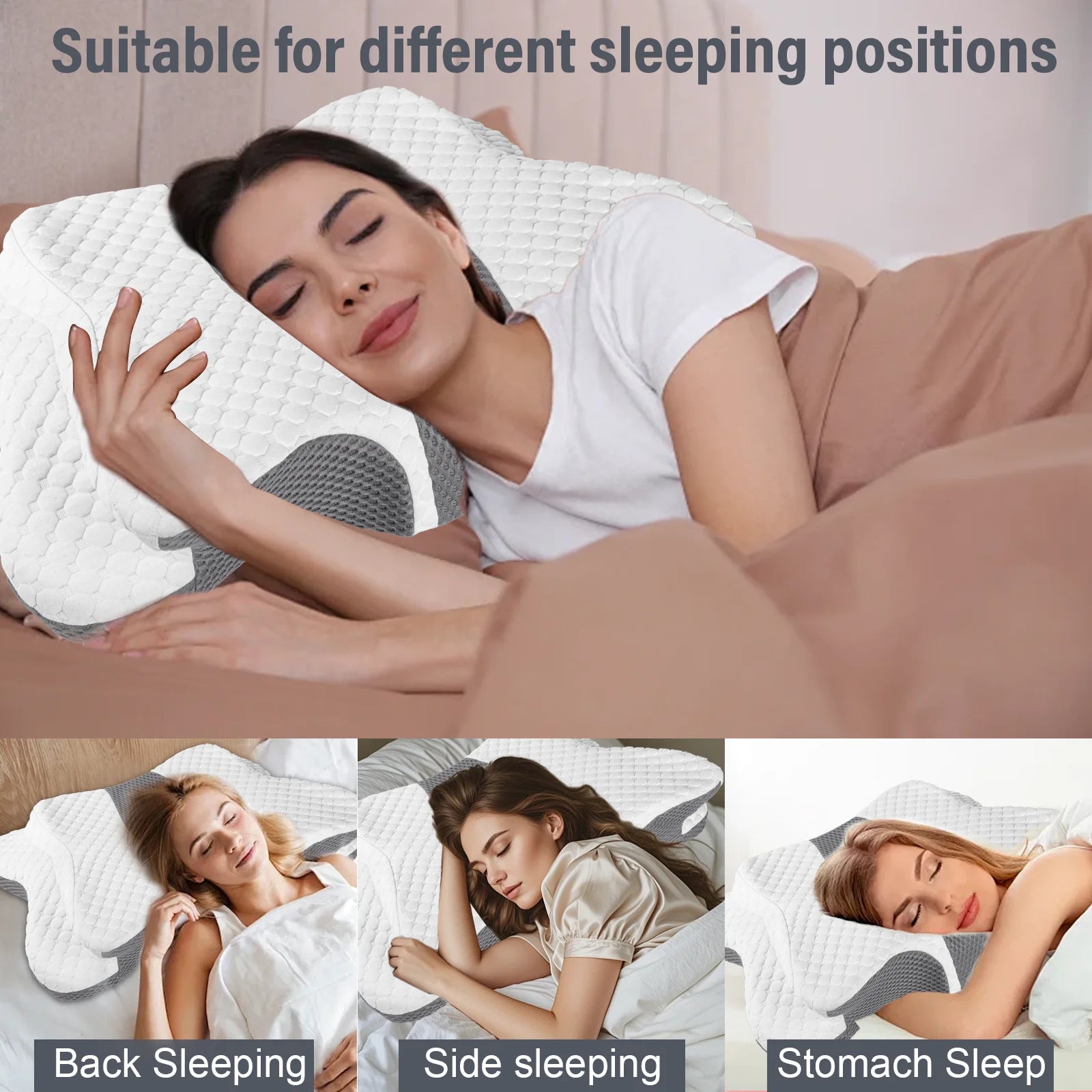 Cuscino Cervicale Ergonomico in Memory Foam con Design a Farfalla | Supporto Ottimale per Sonno Ristoratore 1