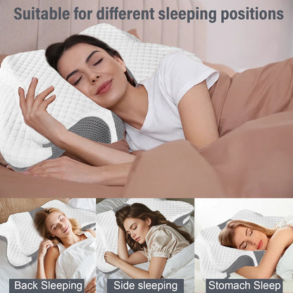 Cuscino Cervicale Ergonomico in Memory Foam con Design a Farfalla | Supporto Ottimale per Sonno Ristoratore 1