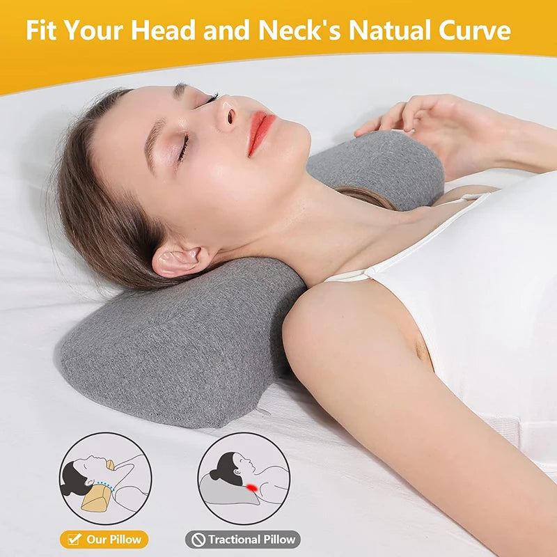 Cuscino Cervicale Ergonomico in Memory Foam con Rivestimento Traspirante | Supporto Ideale per un Sonno Ristoratore 2