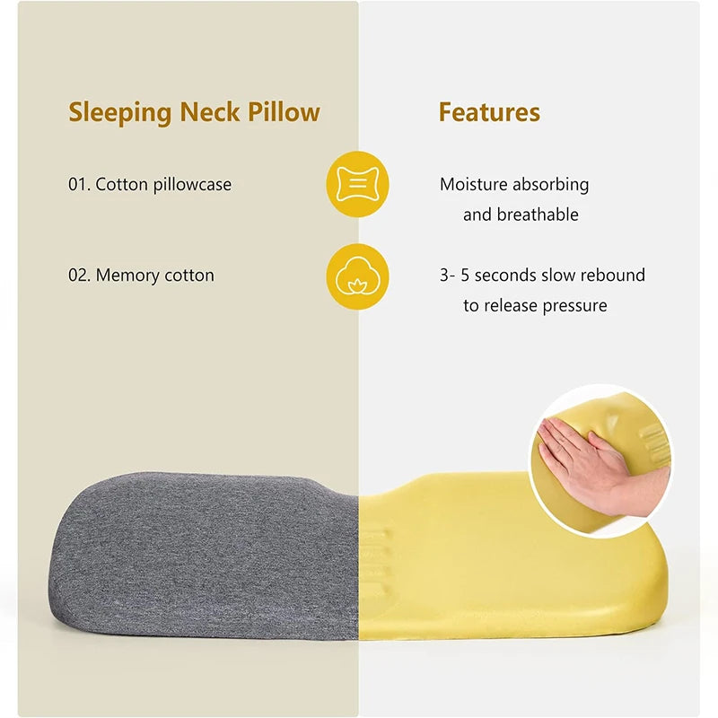 Cuscino Cervicale Ergonomico in Memory Foam con Rivestimento Traspirante | Supporto Ideale per un Sonno Ristoratore 4