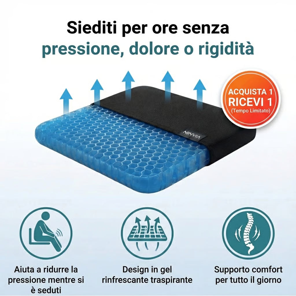 Cuscino Ergonomico Cervicale con Supporto Ottimale in Gel per Sonno Ristoratore 0