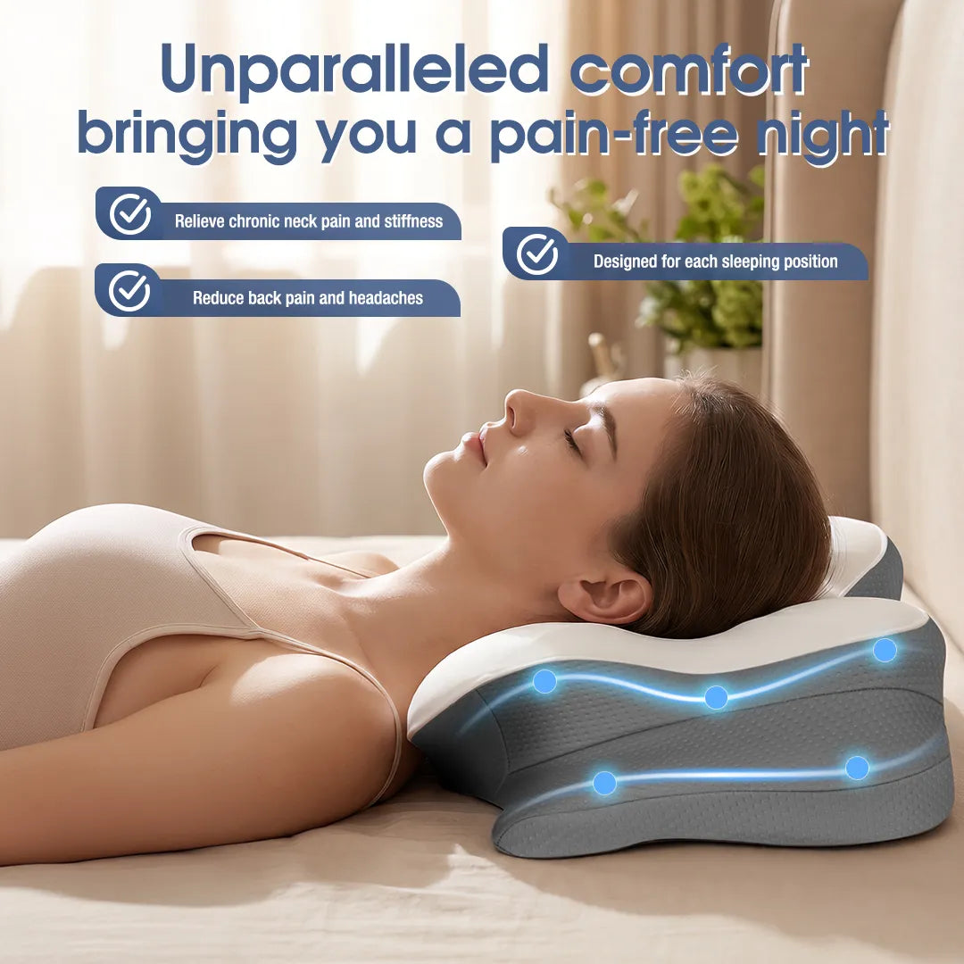 Cuscino Ergonomico Cervicale in Memory Foam con Design Multizona | Supporto per Comfort Notturno e Sonno Ristoratore 3