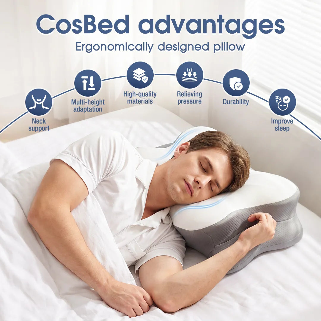 Cuscino Ergonomico Cervicale in Memory Foam con Design Multizona | Supporto per Comfort Notturno e Sonno Ristoratore 7