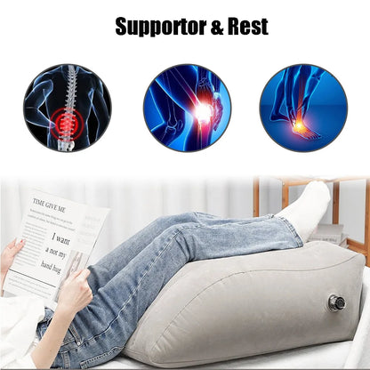 Cuscino Gonfiabile Viaggio | Supporto Ergonomico per Gambe con Design Portatile | Comfort Ideale per Viaggi e Relax 1