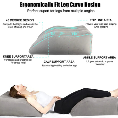 Cuscino Gonfiabile Viaggio | Supporto Ergonomico per Gambe con Design Portatile | Comfort Ideale per Viaggi e Relax 2
