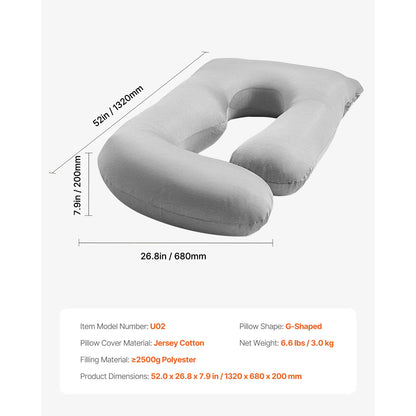Cuscino Gravidanza Ergonomico | Supporto Completo per Comfort e Relax | Fodera Traspirante per Alleviare Mal di Schiena 8