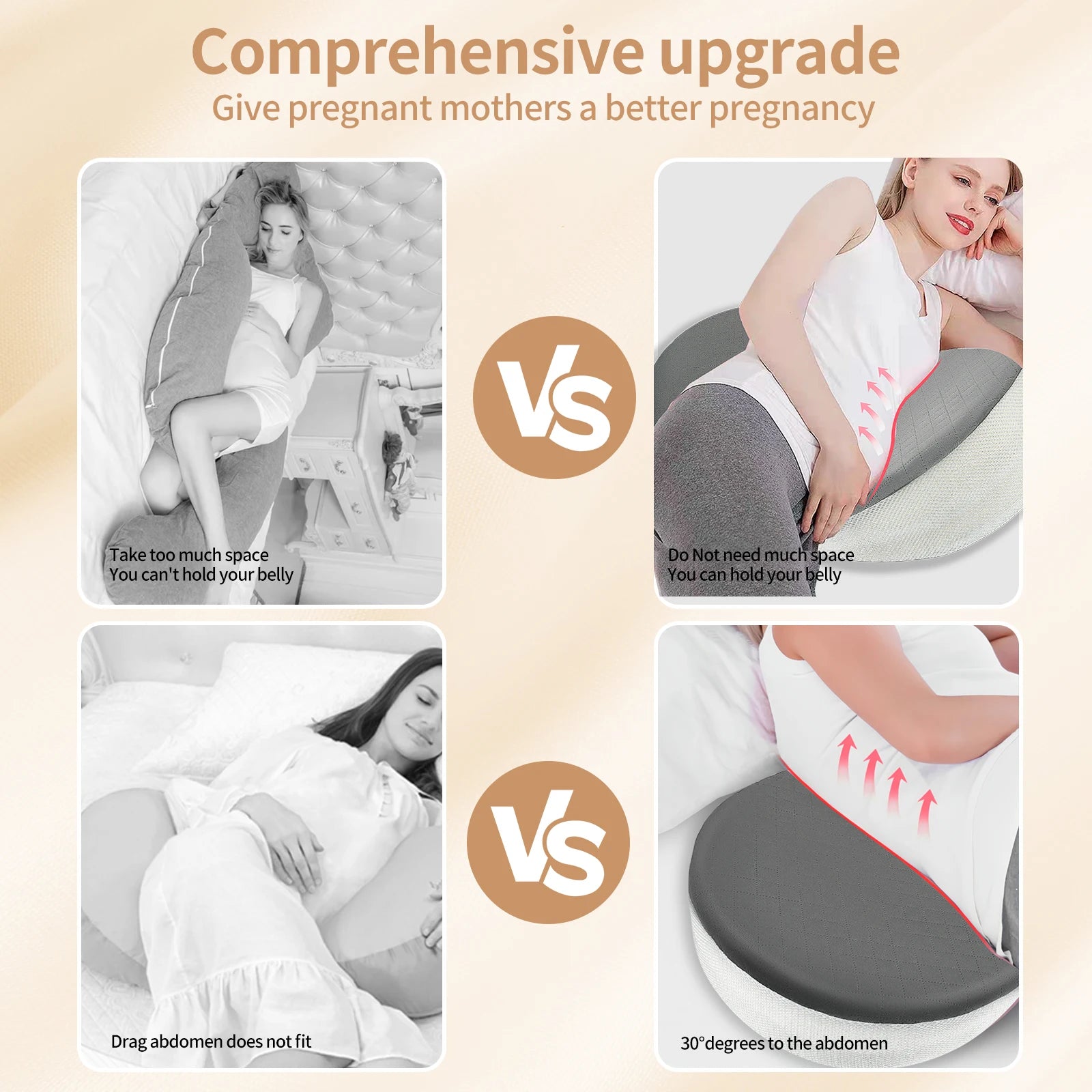 Cuscino Gravidanza | Cuscino per Dormire in Gravidanza con Supporto Ergonomico | Comfort Ottimale per Donne Incinte 3