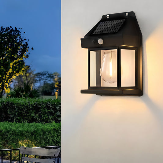 Classic Solar Lantern with Sensor for Outdoors