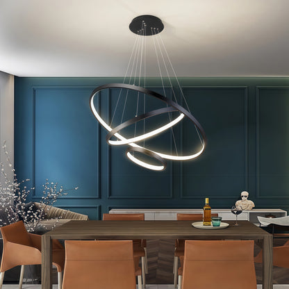 Dimmable LED Pendant Light with Rings