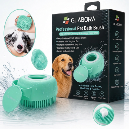 Glabora Kit Toelettatura Cani Professionale 4-in-1 | Tagliaunghie Elettrico, Spazzola Slanatore, Spazzola Bagno in Silicone e Asciugamano Microfibra