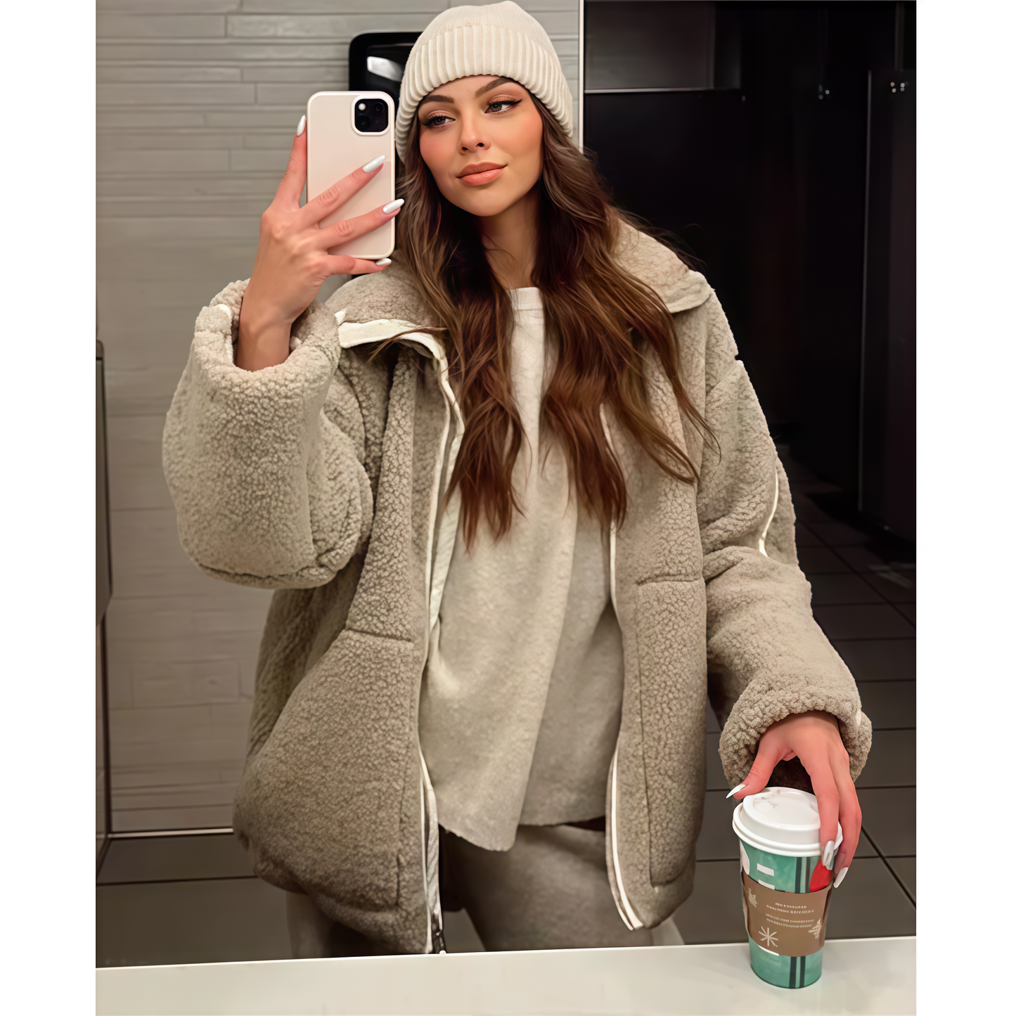 Women's Wide Jacket with High Collar