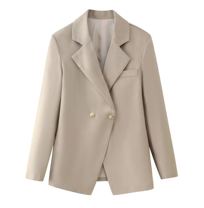 Elegant Double-Breasted Women's Blazer