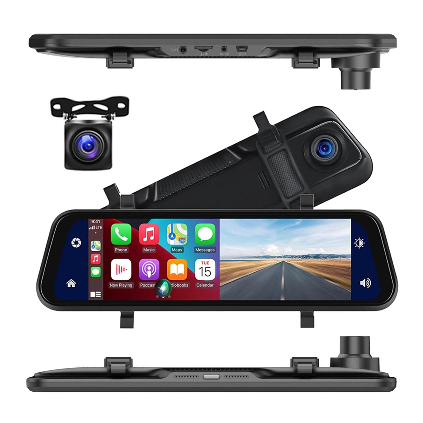 Car Dash Cam | Car Camera with Dual HD 720P Recording | Night Vision and GPS for Advanced Security