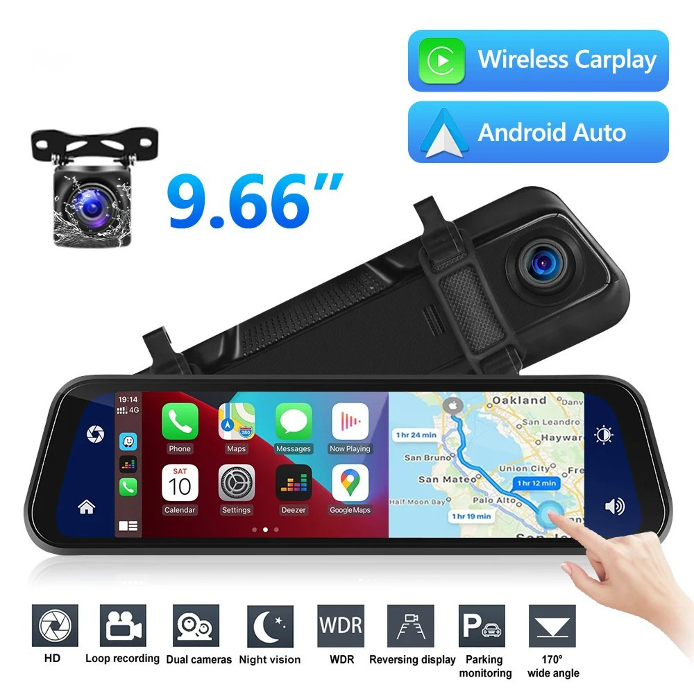 Car Dash Cam | Car Camera with Dual HD 720P Recording | Night Vision and GPS for Advanced Security