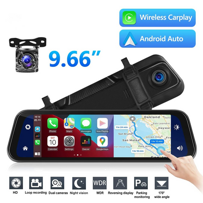 Car Dash Cam | Car Camera with Dual HD 720P Recording | Night Vision and GPS for Advanced Security