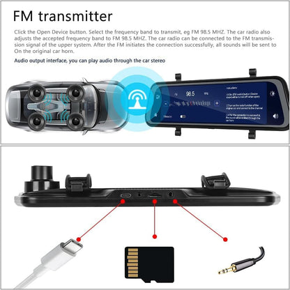 Car Dash Cam | Car Camera with Dual HD 720P Recording | Night Vision and GPS for Advanced Security