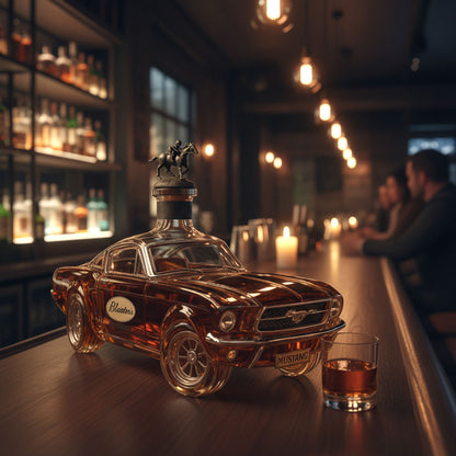 Whiskey Decanter in Mustang Shape | Unique Glass Design for Elegance and Style
