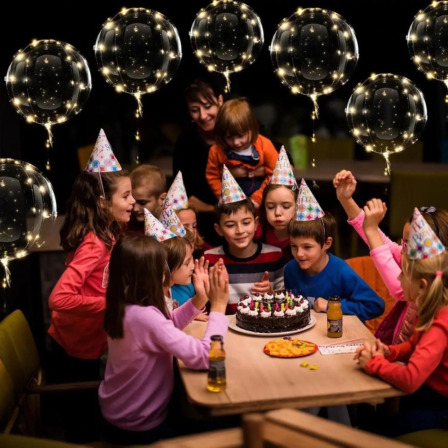 Decorazioni Festive | Palloncini LED Trasparenti con Luce Bianca Calda | Set da 10 per Atmosfera Magica 1