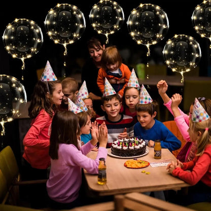 Decorazioni Festive | Palloncini LED Trasparenti con Luce Bianca Calda | Set da 10 per Atmosfera Magica 1