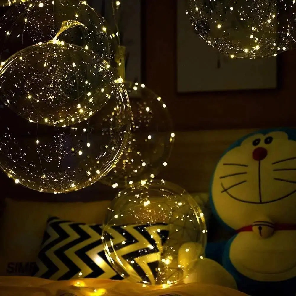 Decorazioni Festive | Palloncini LED Trasparenti con Luce Bianca Calda | Set da 10 per Atmosfera Magica 2