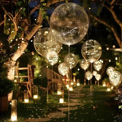 Decorazioni Festive | Palloncini LED Trasparenti con Luce Bianca Calda | Set da 10 per Atmosfera Magica 4
