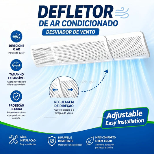 Deflettore Antivento per Condizionatori d'Aria con Regolazione Angolare | Accessorio Universale per Comfort Ottimale 0