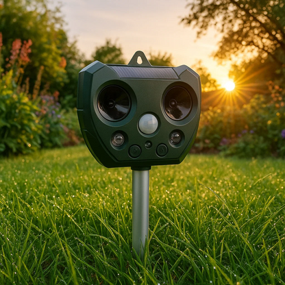 Ultrasonic Bird and Pest Repeller | Solar Powered and Weather Resistant for Long-Lasting Garden Security