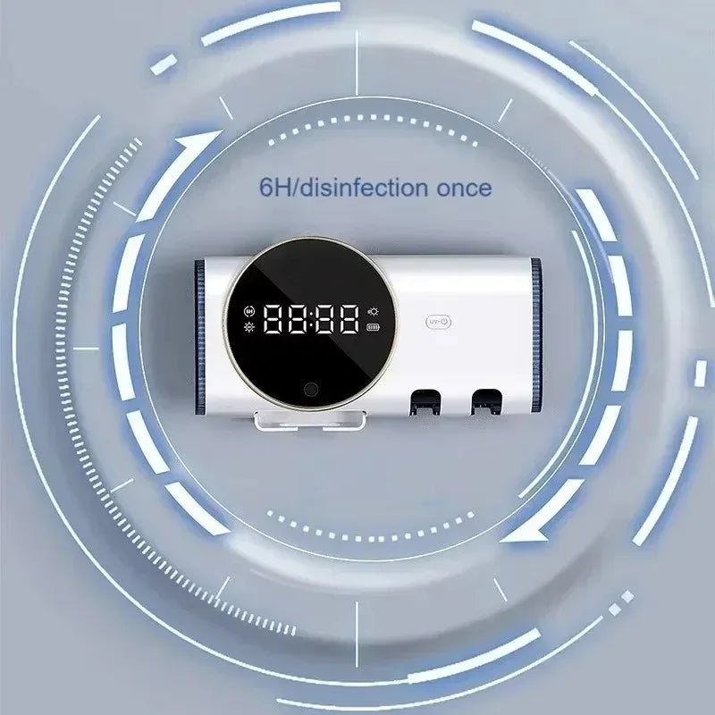 Dispenser Intelligente per Spazzolino e Rasoio con Sterilizzazione UV | Design Compatto per Massima Igiene e Comfort 4