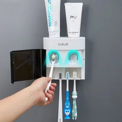 Dispenser Intelligente per Spazzolino e Rasoio con Sterilizzazione UV | Design Compatto per Massima Igiene e Comfort 6