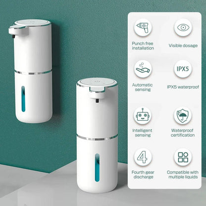 Dispenser Sapone Automatico Touchless con Sensore Infrarossi | Design Impermeabile per Massima Igiene in Cucina e Bagno 1
