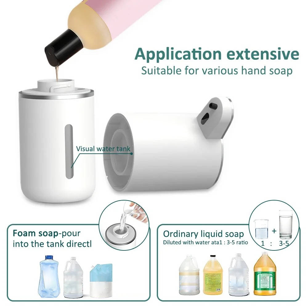Dispenser Sapone Automatico Touchless con Sensore Infrarossi | Design Impermeabile per Massima Igiene in Cucina e Bagno 2