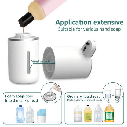 Dispenser Sapone Automatico Touchless con Sensore Infrarossi | Design Impermeabile per Massima Igiene in Cucina e Bagno 2