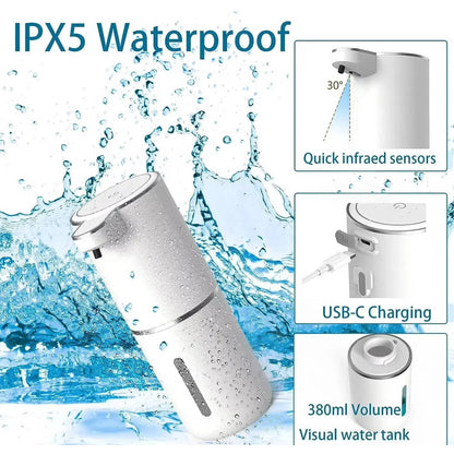 Dispenser Sapone Automatico Touchless con Sensore Infrarossi | Design Impermeabile per Massima Igiene in Cucina e Bagno 5